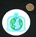 3 button / pin printed with bell, world, earth, globe, jar
