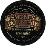 Smokey Mountain Snuff, 5 Cans - Straight - Tobacco Free, Nicotine Free 1oz