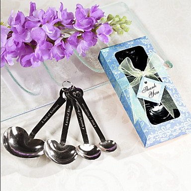Love Beyond Measure Heart Shaped Measuring Spoons Wedding Favor