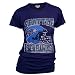 Seattle Seahawks Women's Retro Vintage T-Shirt (True Navy, Large)