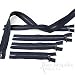 Tiny Teeth (#1) Gunmetal & Navy Blue Closed End Zipper, 6