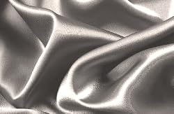 Soft Silky Satin Solid Silver 4pc Deep Pocket Sheet Set for California-cal King Bed