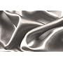 4-Piece Deep-Pocket Queen Satin Sheet Set, Silver