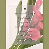 Printable DIY Invitations Kit - Premium 100% Recycled Calla Lilies with Tsavorite Crystal Brad (10 count)
