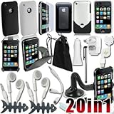 20 ACCESSORIES CASE+HEADPHONE+CHARGER FOR IPHONE 3G 3GS