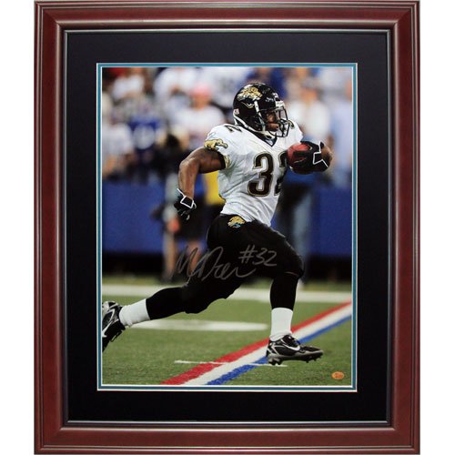 Maurice Jones-Drew Autographed Jacksonville Jaguars (Running black pants) Deluxe Framed 16x20 Photo