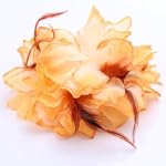Feder Organza Blume orange Haarband H...