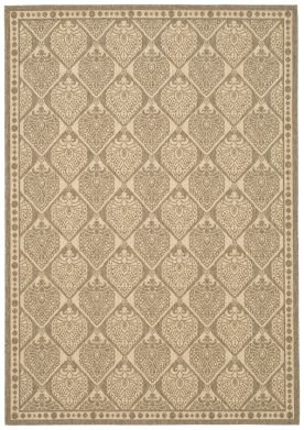 Safavieh Courtyard Collection CY5149B Coffee and Sand Indoor/ Outdoor Area Rug, 2-Feet 7-Inch by 5-Feet