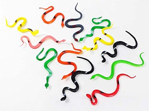 4.5"- 5" Plastic Toy Snakes - Party Favors (12 Pieces)