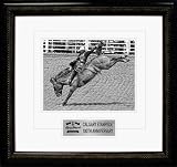 Calgary Stampede 100th Anniversary - 16" x 20" B&W Bronco Ride with plate - NHL Dinner Sets