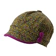 Adi Designs Floral Print Cap with Button Detail