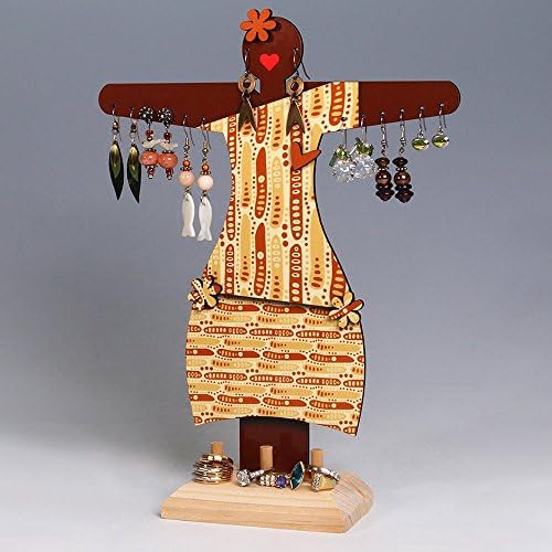 Unique Ebony Earring, Ring, and Necklace Diva Girlfriend Display Stand ~ organization has never looked this chic