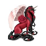 Mystic Rose: Collectible Red Unicorn Figurine by The Hamilton Collection