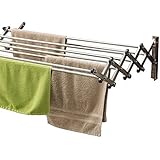 Aero-W Stainless Steel Folding Clothes Rack (60lb Capacity, 22.5 Linear Ft)