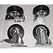 4 St�ck Transportrollen lenkbar 80mm Gummibereifung NEU Bock/FS