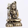 Hindu Religious Statue God Shiva Brass Figurine 9.5 inches