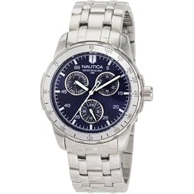 Nautica Men's N13555G Windseeker Multifunction Blue Dial Watch: Nautica: Watches