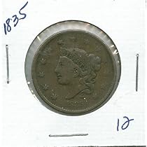 1835 Coronet Large Cent in 2x2 coin holder