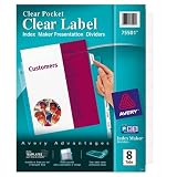  : AVE75501 - Index Maker 3-Hole Punched Poly-View Pocket Dividers