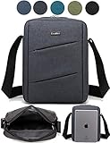 CoolBell(TM) MacBook Shoulder Messenger Carrying Bag Case With Handle Shoulder Strap Zipper for iPad Air2/ iPad Air/ iPad 4/ iPad 3/ iPad 2/ iPad Samsung 10.1 Inch Tablet PC,Grey