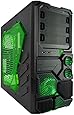 Apevia X-SNIPER2-GN ATX Mid Tower PC Gaming Case with Green Tinted Side Window, Front USB3.0/Audio - Black/Green