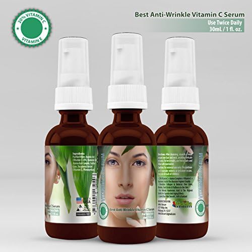 Vitamin C Serum For Your Face 20% with the Highest Quality Vegan Hyaluronic Acid & Vitamin E- Makes Your Skin Smooth Soft & Radiant By Neutralizing Free Radicals. This Anti Aging Vitamin C Serum Will Finally Give Your Skin That Radiant & Youthful Look - The ONLY Anti Wrinkle Vitamin C Serum with a 100% Satisfaction Money Back Guarantee!