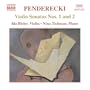 Penderecki: Violin Sonatas Nos. 1 & 2
