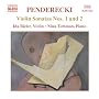 Penderecki : Sonates pour violon n� 1 et 2