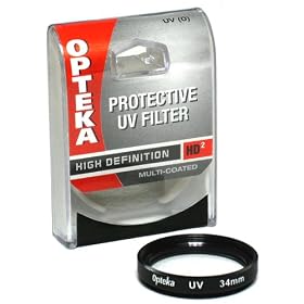 Opteka 34mm High Definition² UV (0) Ultra Violet Haze Multi-Coated Glass Filter
