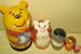 Winnie Winny Pooh Honey Bear Russian Nesting Doll 5 Pc / 6-7 in #7.119.ears