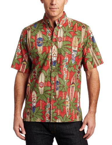 Reyn Spooner Men's Hawaiian Christmas 2011 Button