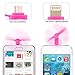 Bon Venu Micro USB Mini iPhone Fan, Portable Dock Cool Cooler Rotating Fan, Cooling Solution Quiet, Foldable Personal Fan for iPad, iPhone, Android Phone Color Pink