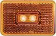 Peterson V170A Piranha Amber LED Clearance/Side Marker Light with Reflex