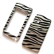LG Vu CU920 CU915 Snap On Protector Hard Case Image Cover Silver Zebra