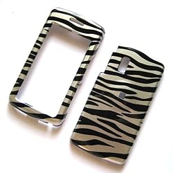 LG Vu CU920 CU915 Snap On Protector Hard Case Image Cover Silver Zebra