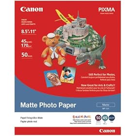 Canon Matte Photo Paper, 8.5 x 11 Inches, 50 Sheets (7981A004)