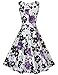 JUESE Women's Vintage 1950's Vintage Floral Spring Garden Picnic Party Cocktail Dress
