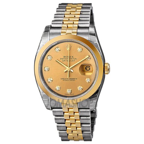 Images for Rolex Datejust Champagne Automatic Stainless Steel and 18K Yellow Gold Mens 116203CDJ