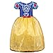 Mini Kitty Girls Snow White Dress Costume Princess Cosplay Dress Up,Yellow,120(5-6y)