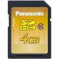 Panasonic RP-SDW04GE1K SDHC Memory Card 4 GB Speed Class 10 22 MB/s Transfer Rate