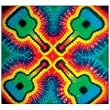 Guitars Tie Dye Fabric Tapestry Wall Hanging