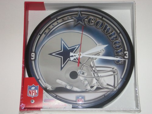 DALLAS COWBOYS 12 Team Colors & Logo Round WALL CLOCK