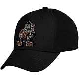 NFL Men's Cleveland Browns End Zone Black Structured Flex Hat - Tw90Z (Black, Large/X-Large)