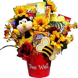 Bee Well Soon! Chocolate and Candy Bouquet Gift Basket