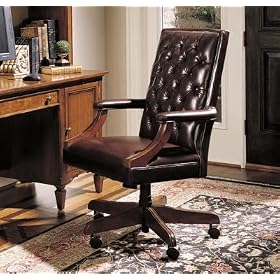 Villa Antica Tufted Leather Desk Chair by Stanley