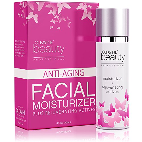 Anti-Aging Natural & Organic Facial Moisturizer - Light Weight Daily Moisturizer for Women - Hydrating for Sensitive, Normal, Oily, Combo, or Dry Skin Types by Oleavine