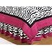 Queen Bed Skirt for Hot Pink & Zebra Print Bedding Set by JoJo Designs