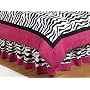 Queen Bed Skirt for Hot Pink & Zebra Print Bedding Set by JoJo Designs