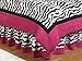 Sweet Jojo Designs 4-Piece Hot Pink, Black & White Funky Zebra Children's and Kids Bedding Girls Twin Set