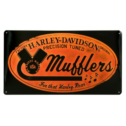 Harley-Davidson® Mufflers Roar Metal Sign